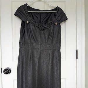 Tahari Arthur S. Levine Dark Shimmer Sheath Dress Size 10